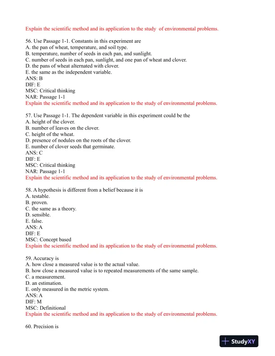 Environmental Science: Foundations and Applications 1st Edition Test Bank, page 16