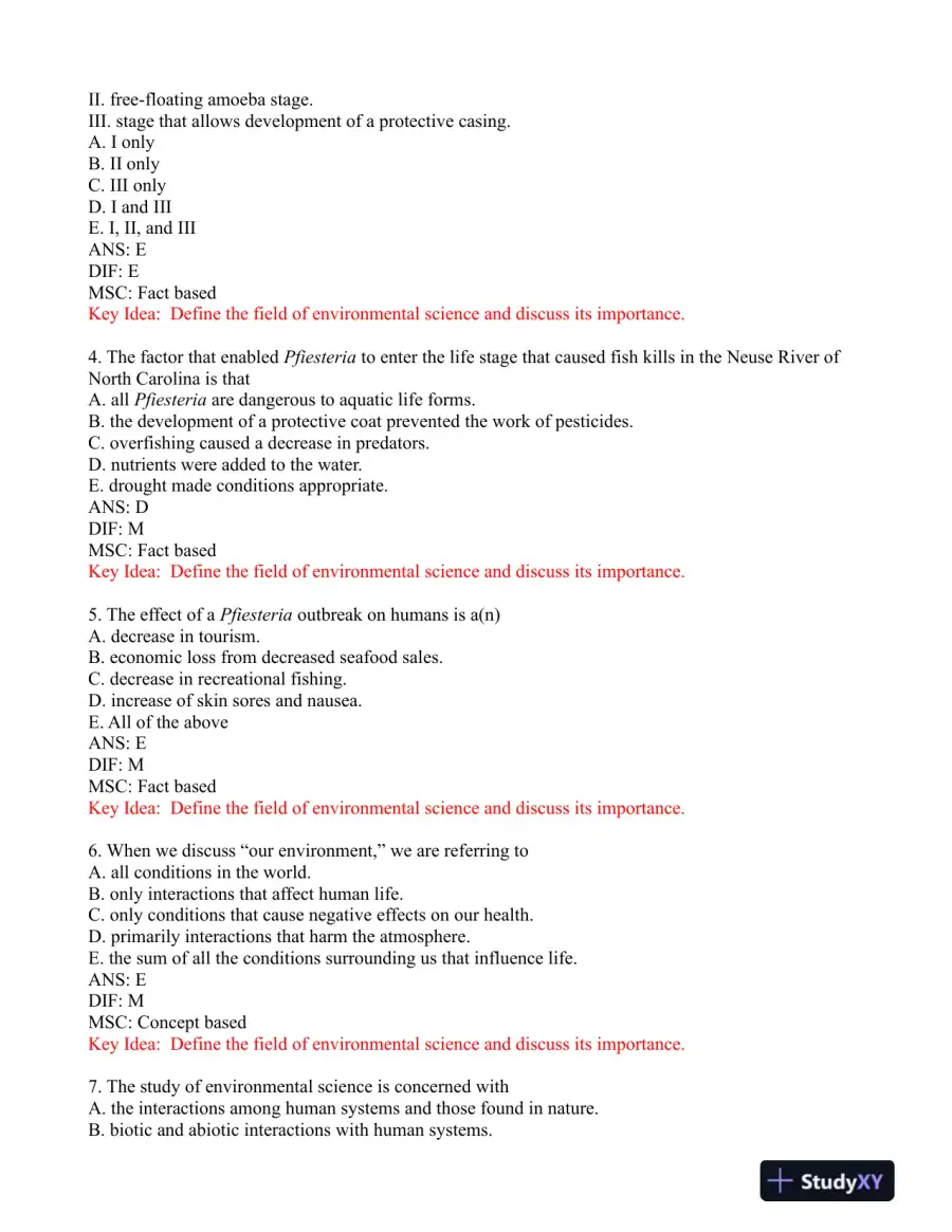 Environmental Science: Foundations and Applications 1st Edition Test Bank, page 3