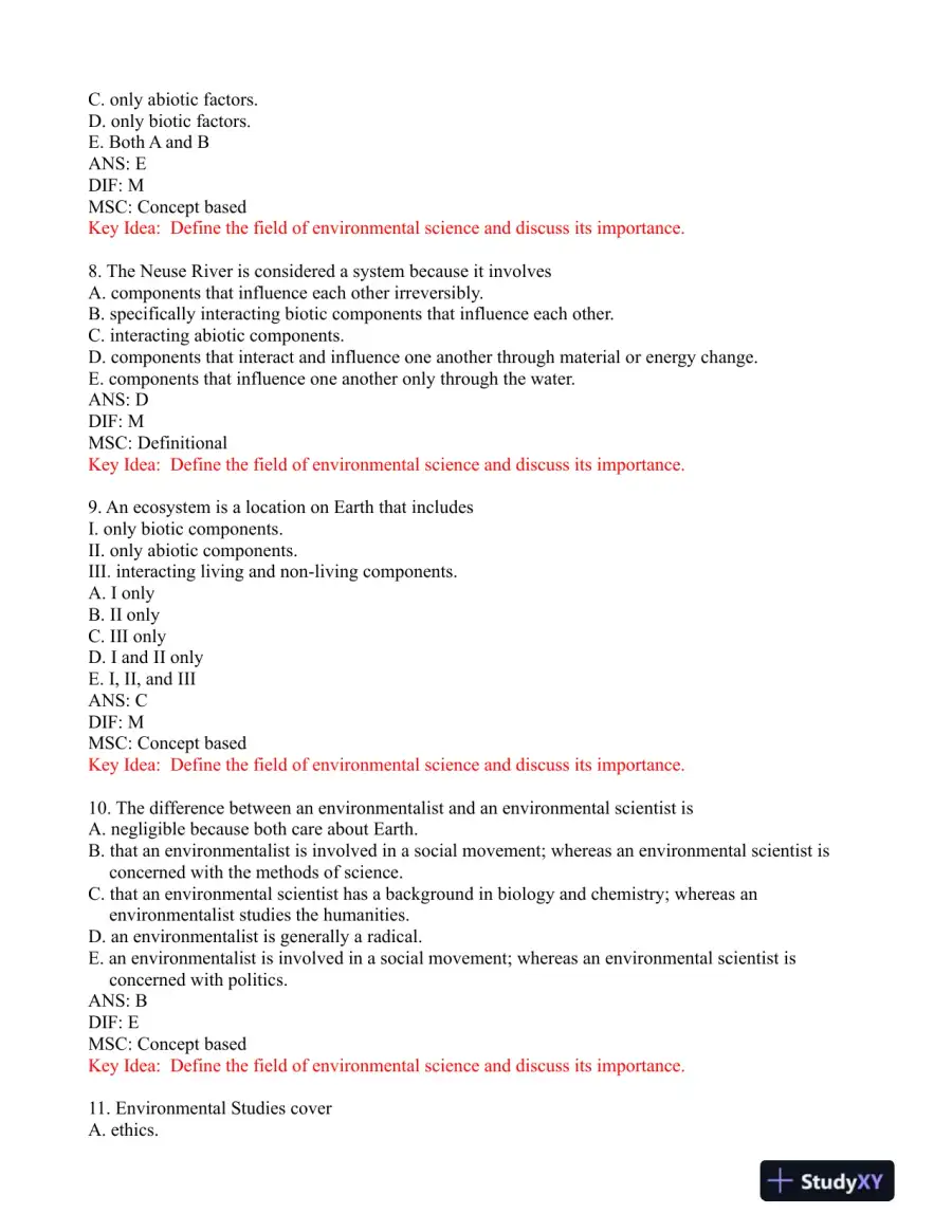 Environmental Science: Foundations and Applications 1st Edition Test Bank, page 4