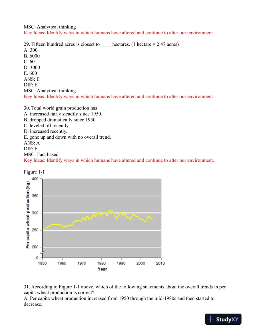 Environmental Science: Foundations and Applications 1st Edition Test Bank, page 9