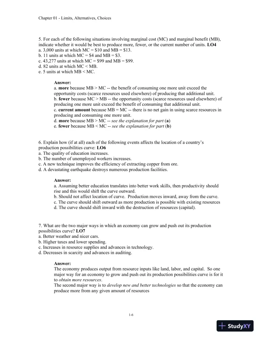 Economics: Principles, Problems, and Policies (McGraw-Hill Series in Economics) 20th Edition Solution Manual, page 7