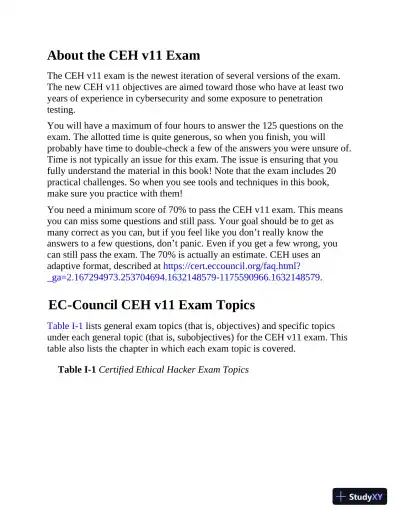 Certified Ethical Hacker CEH Exam Cram (2022) - Page 19 preview image