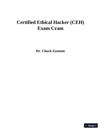 Certified Ethical Hacker CEH Exam Cram (2022) - Page 3 preview image