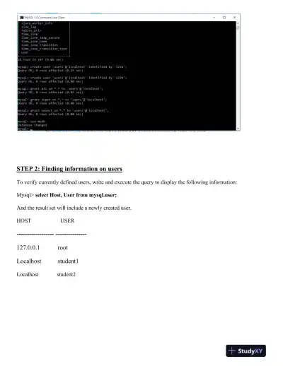 Managing MySQL Users: Command Line vs. MySQL Workbench - Page 3 preview image