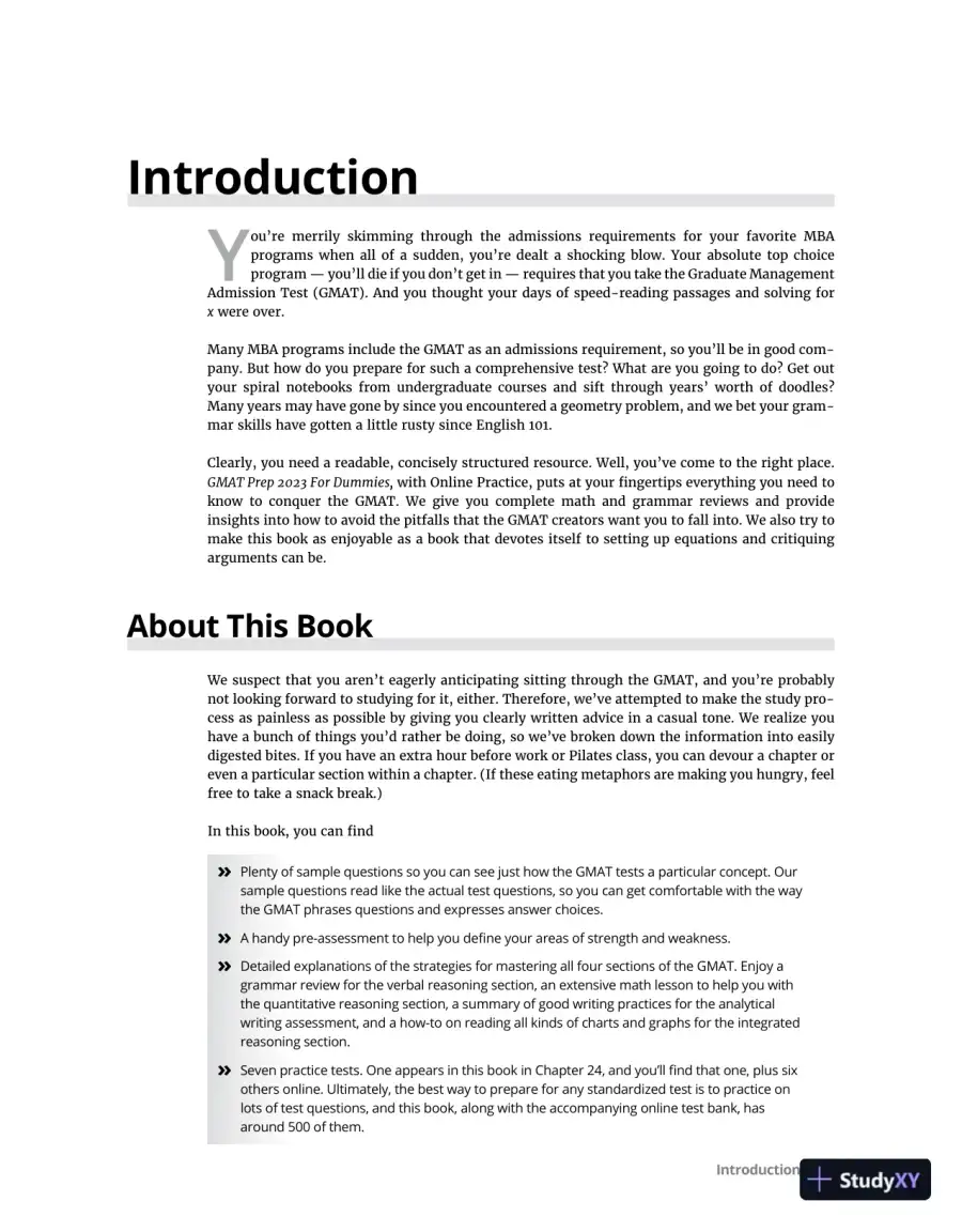 GMAT Prep 2023 For Dummies With Online Practice (2022), page 20