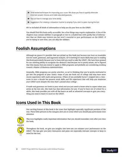 GMAT Prep 2023 For Dummies With Online Practice (2022) - Page 21 preview image
