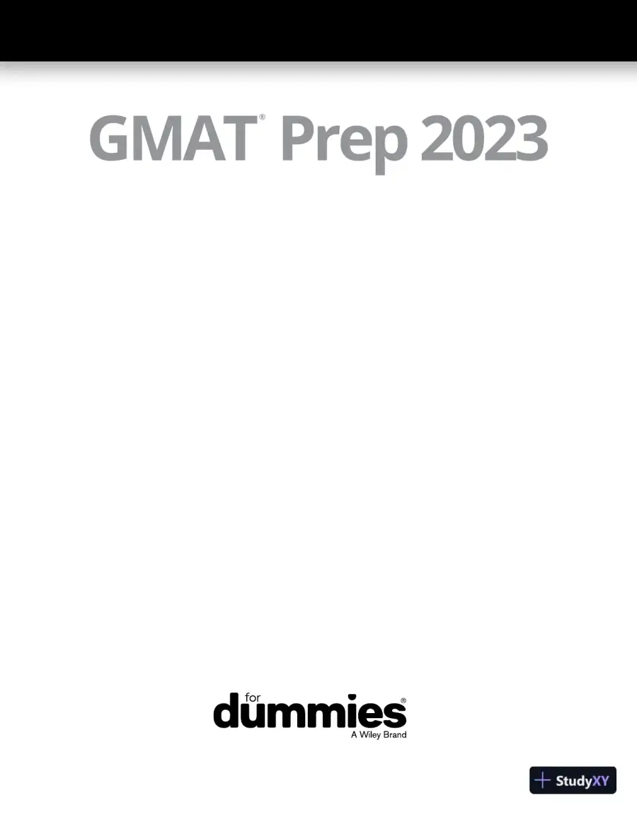 GMAT Prep 2023 For Dummies With Online Practice (2022), page 6