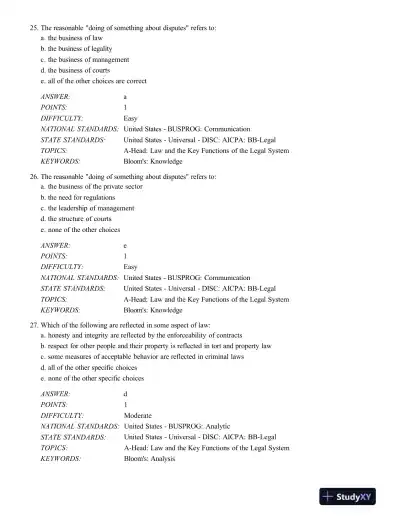 Test Bank For The Legal Environment Of Business, 12th Edition - Page 10 preview image