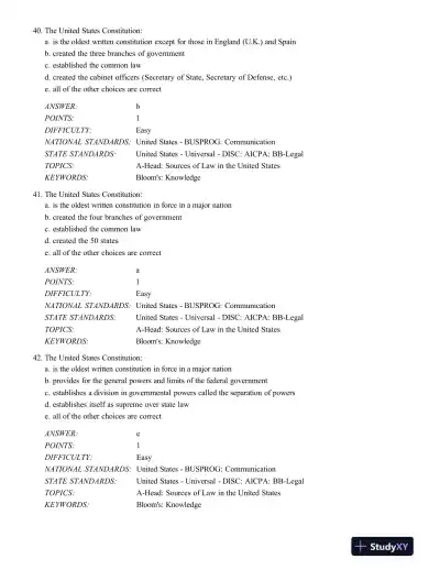 Test Bank For The Legal Environment Of Business, 12th Edition - Page 15 preview image