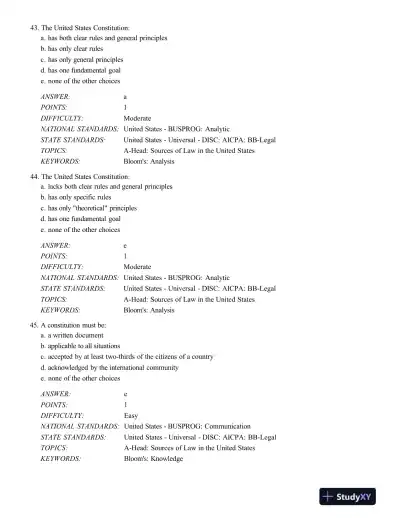 Test Bank For The Legal Environment Of Business, 12th Edition - Page 16 preview image