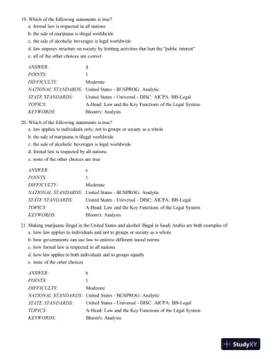 Test Bank For The Legal Environment Of Business, 12th Edition - Page 8 preview image