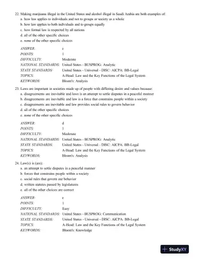 Test Bank For The Legal Environment Of Business, 12th Edition - Page 9 preview image