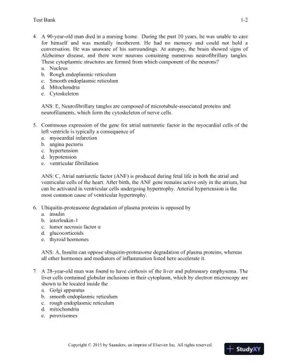 Robbins and Cotran Pathologic Basis of Disease (Robbins Pathology) 9th Edition Test Bank - Page 3 preview image