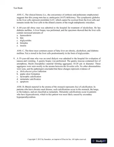 Robbins and Cotran Pathologic Basis of Disease (Robbins Pathology) 9th Edition Test Bank - Page 4 preview image