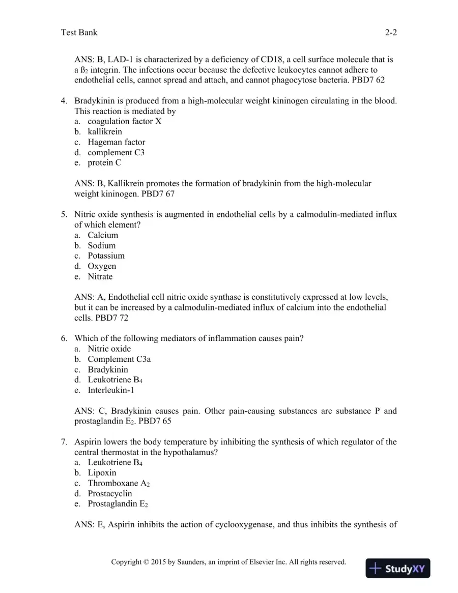Robbins and Cotran Pathologic Basis of Disease (Robbins Pathology) 9th Edition Test Bank, page 6