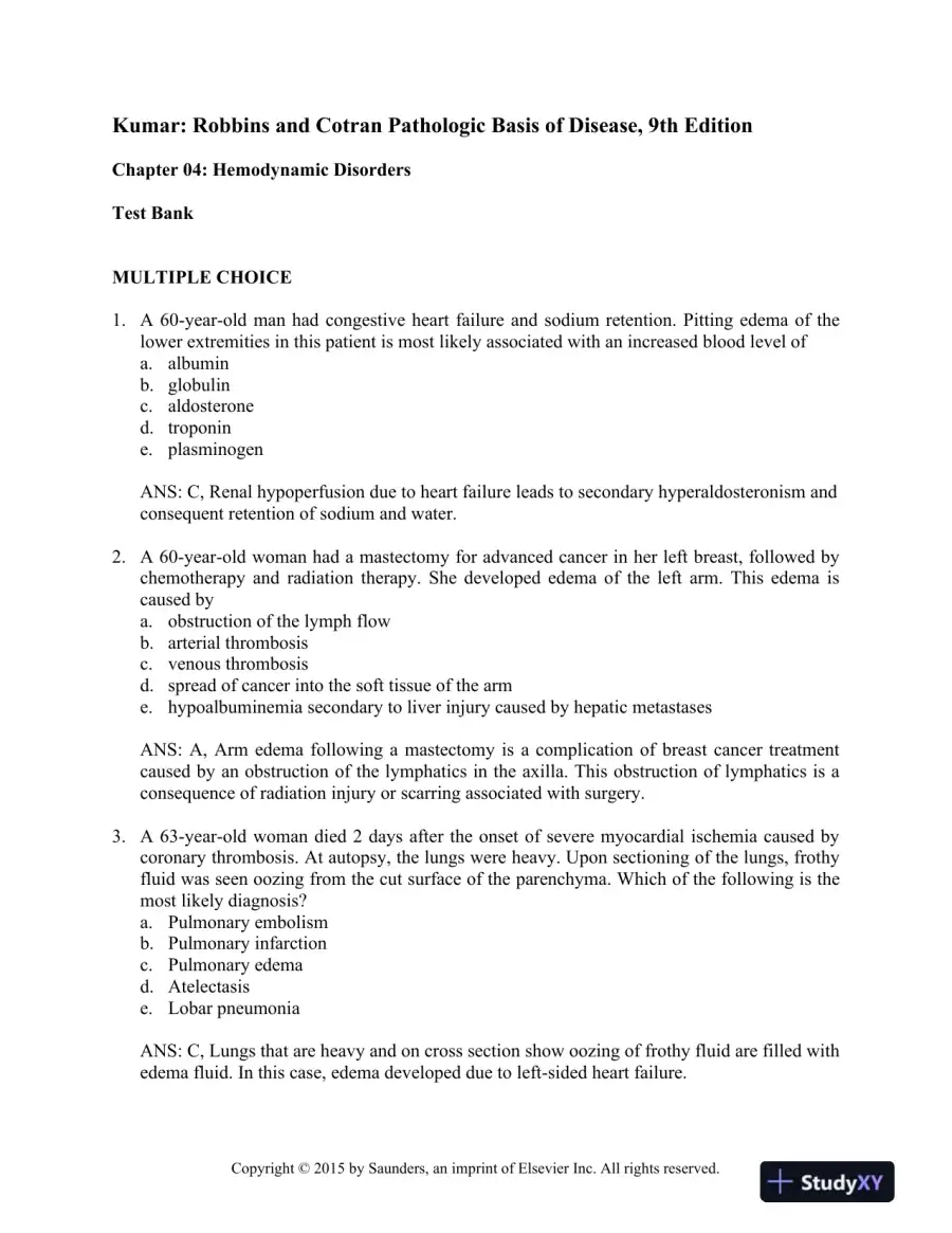 Robbins and Cotran Pathologic Basis of Disease (Robbins Pathology) 9th Edition Test Bank, page 9