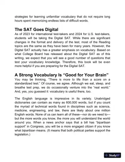 SAT Power Vocab : A Complete Guide to Vocabulary Skills and Strategies for the SAT (2024) - Page 15 preview image