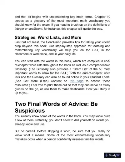 SAT Power Vocab : A Complete Guide to Vocabulary Skills and Strategies for the SAT (2024) - Page 22 preview image