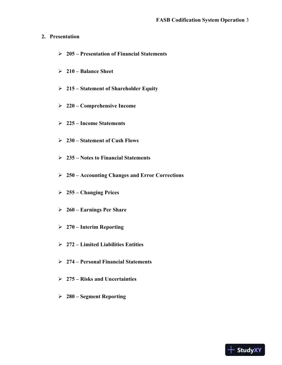 ACC/497 Week 1 FASB Codification System Operation Paper, page 4