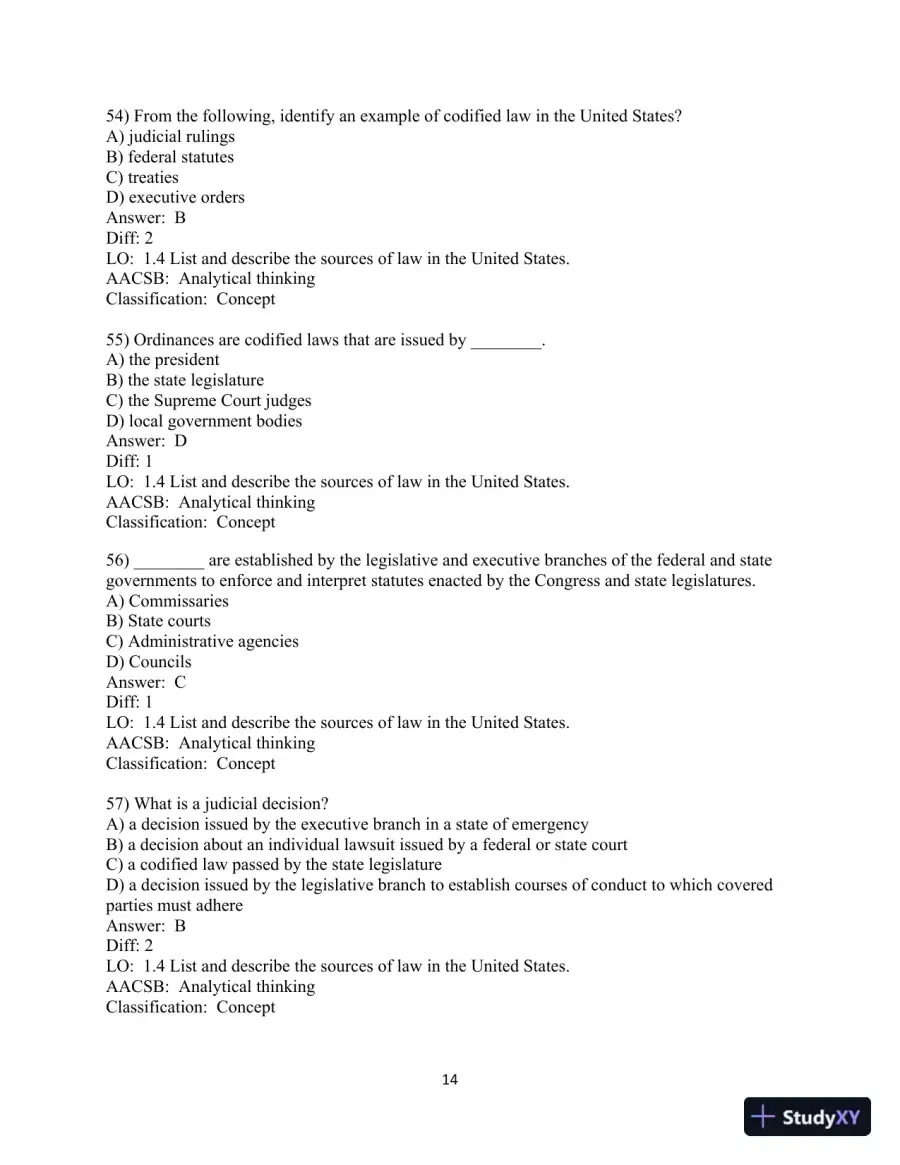 Test Bank for Business Law, 10th Edition, page 15