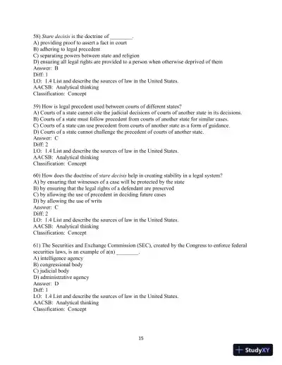 Test Bank for Business Law, 10th Edition - Page 16 preview image