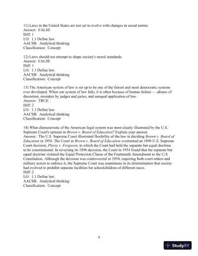 Test Bank for Business Law, 10th Edition - Page 5 preview image