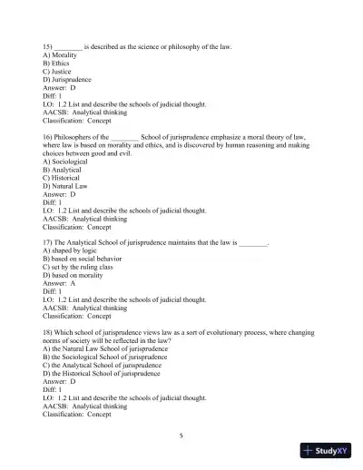 Test Bank for Business Law, 10th Edition - Page 6 preview image