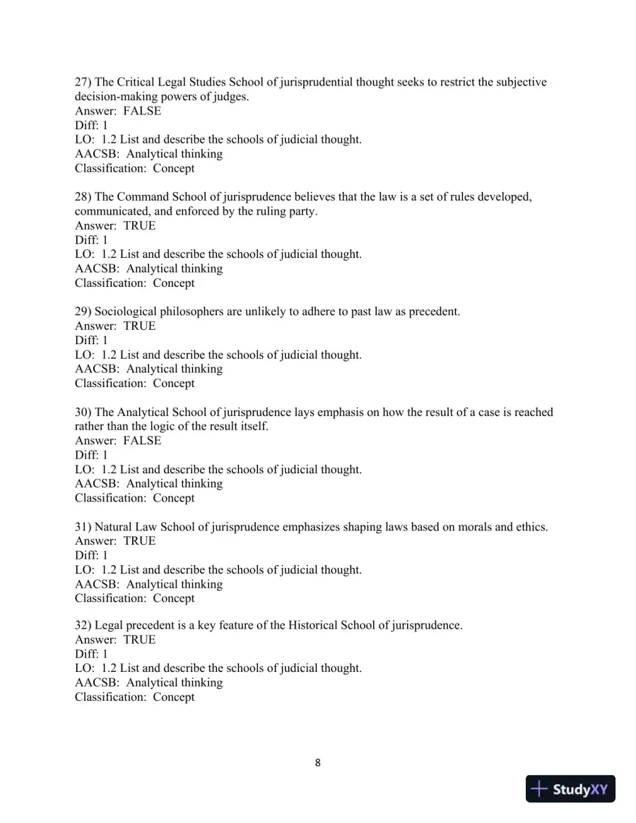 Test Bank for Business Law, 10th Edition, page 9