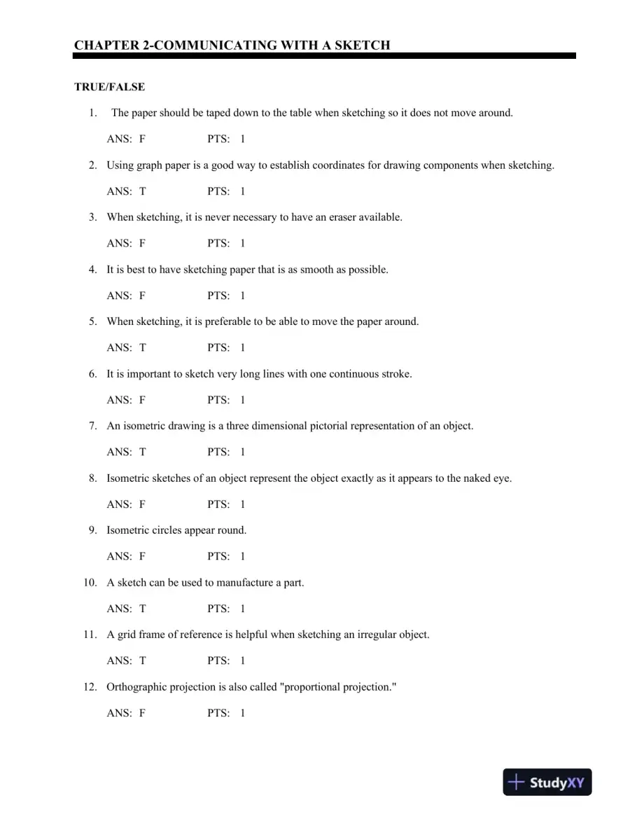Print Reading for Engineering and Manufacturing Technology 3rd Edition Test Bank, page 10