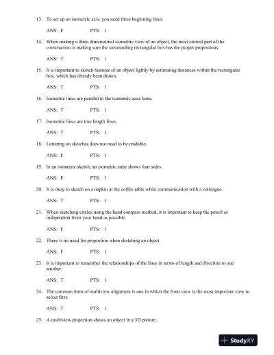 Print Reading for Engineering and Manufacturing Technology 3rd Edition Test Bank - Page 11 preview image