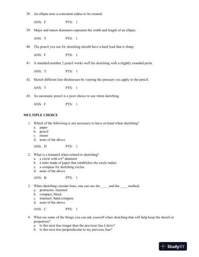 Print Reading for Engineering and Manufacturing Technology 3rd Edition Test Bank - Page 13 preview image