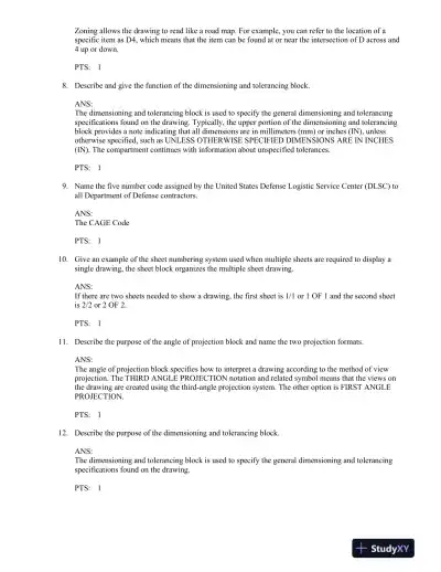 Print Reading for Engineering and Manufacturing Technology 3rd Edition Test Bank - Page 8 preview image