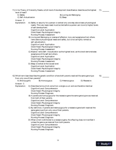 Health Promotion Strategies Through The Life Span , 8th Edition Test Bank - Page 11 preview image