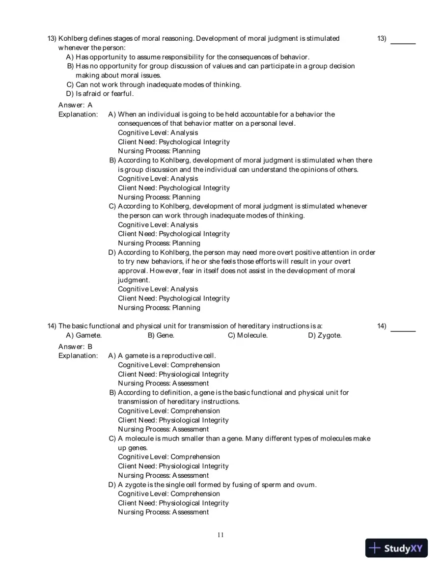 Health Promotion Strategies Through The Life Span , 8th Edition Test Bank, page 12