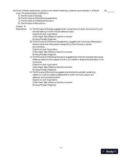 Health Promotion Strategies Through The Life Span , 8th Edition Test Bank - Page 15 preview image