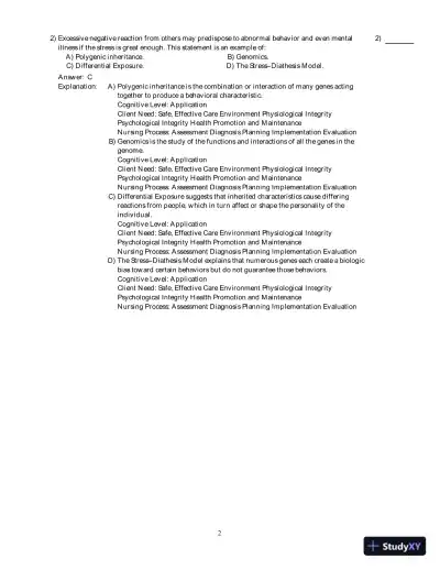 Health Promotion Strategies Through The Life Span , 8th Edition Test Bank - Page 3 preview image