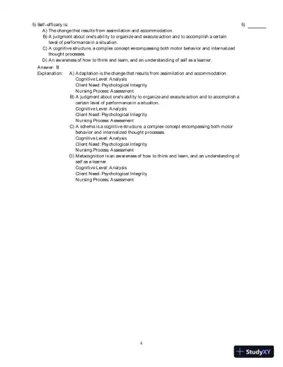 Health Promotion Strategies Through The Life Span , 8th Edition Test Bank - Page 5 preview image