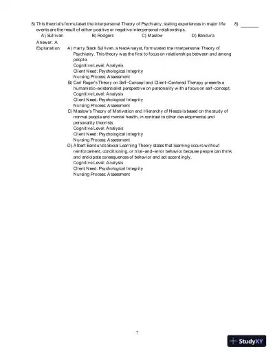 Health Promotion Strategies Through The Life Span , 8th Edition Test Bank - Page 8 preview image