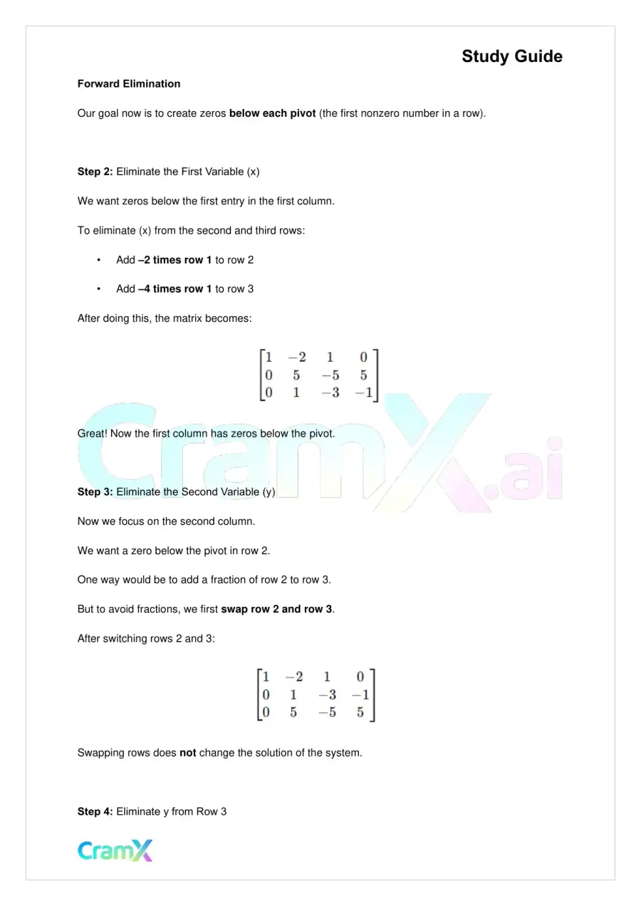 Linear Algebra – Linear Systems, page 7