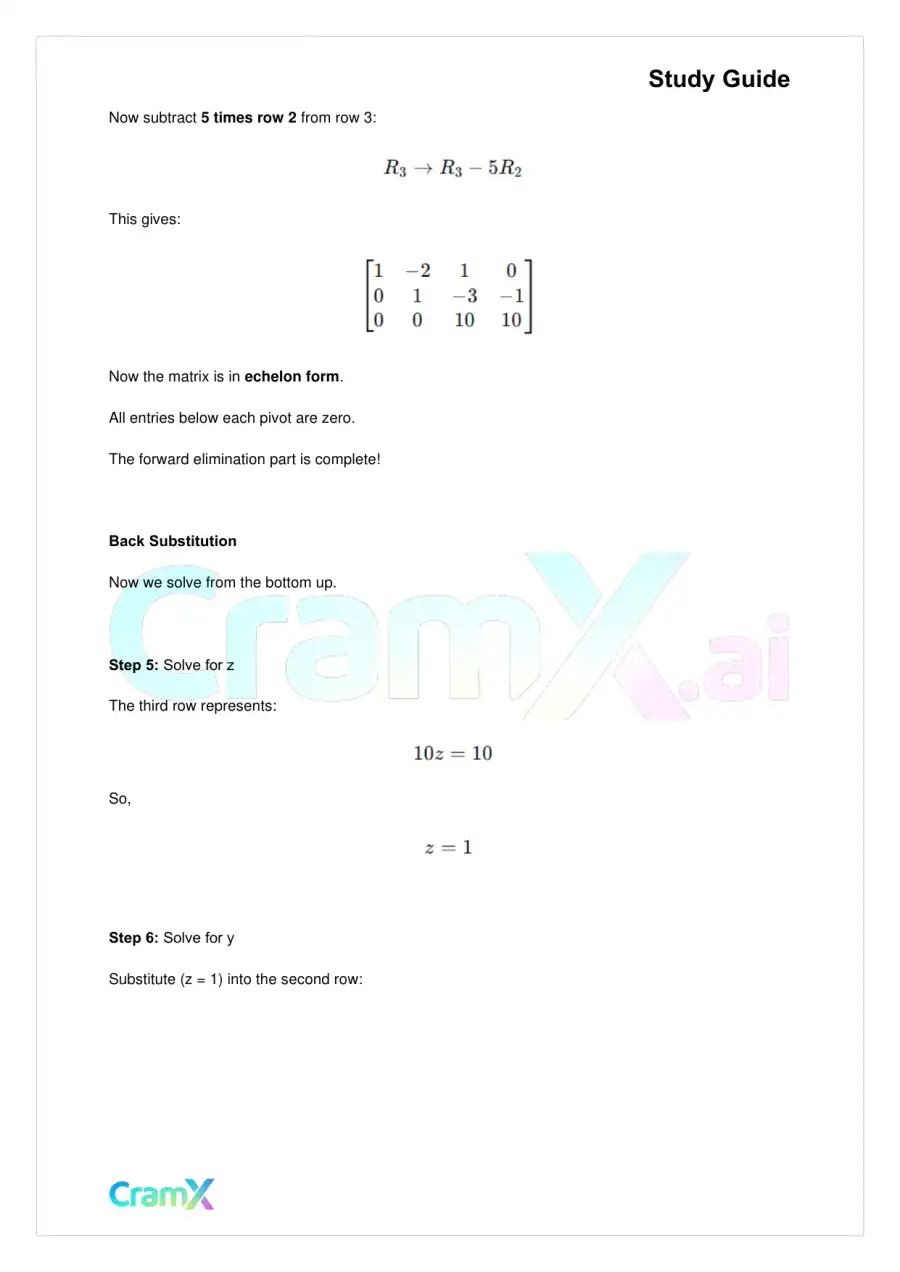 Linear Algebra – Linear Systems, page 8