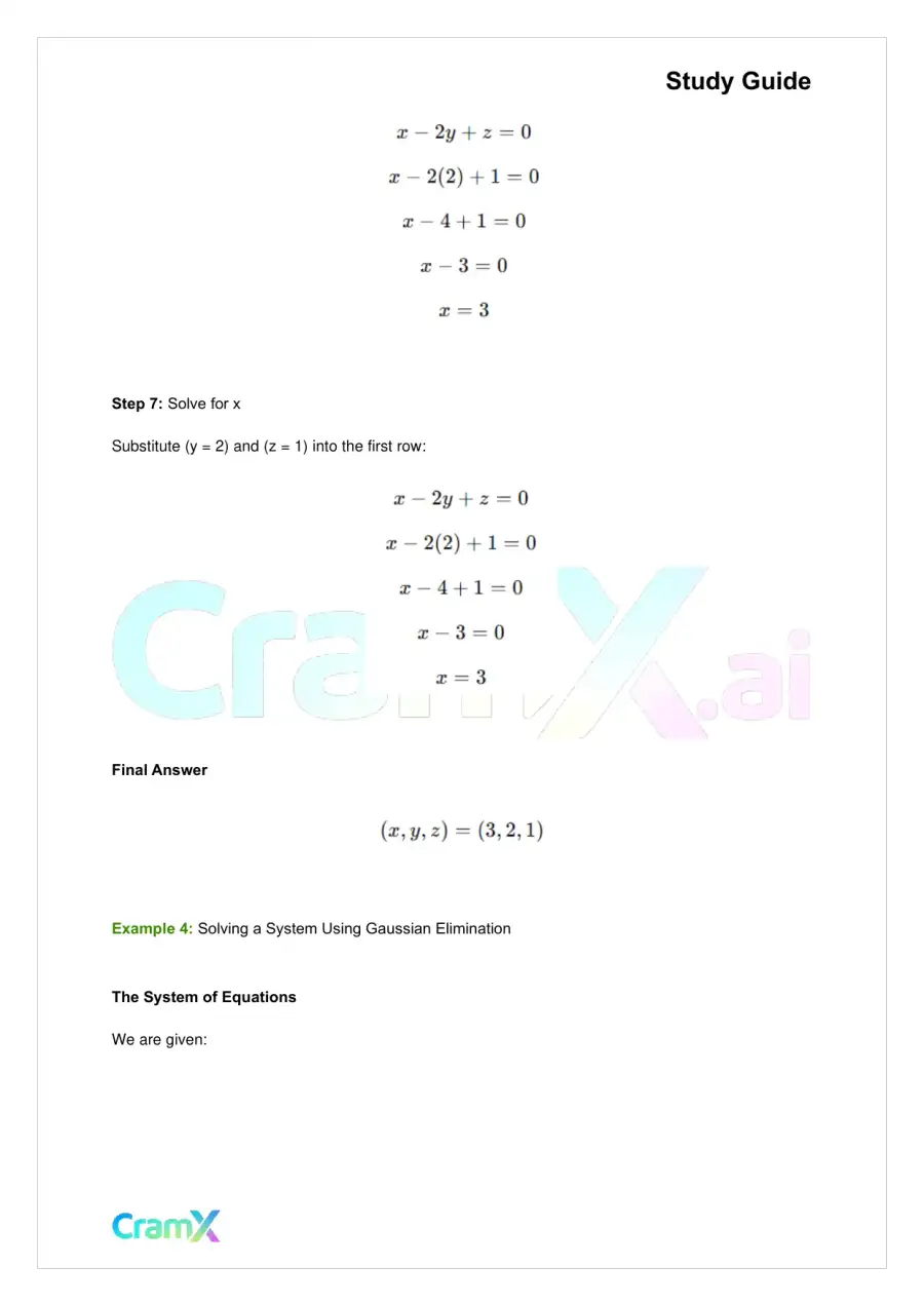 Linear Algebra – Linear Systems, page 9