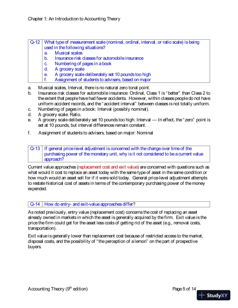 Solution Manual for Accounting Theory: Conceptual Issues in a Political and Economic Environment, 9th Edition, page 6