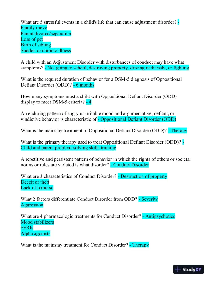 2023 LMR Mental Health PMHNP Certification Review Exam With Answers (520 Solved Questions), page 11