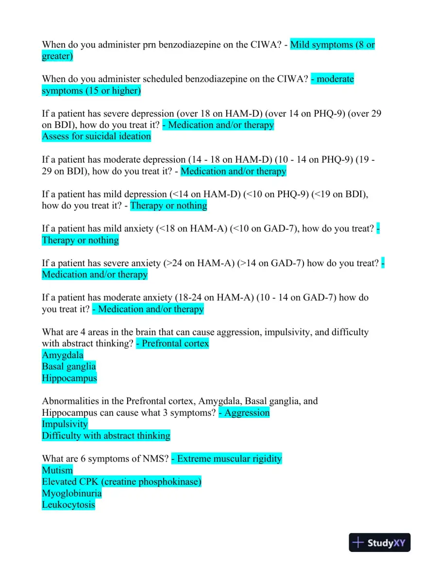 2023 LMR Mental Health PMHNP Certification Review Exam With Answers (520 Solved Questions), page 13