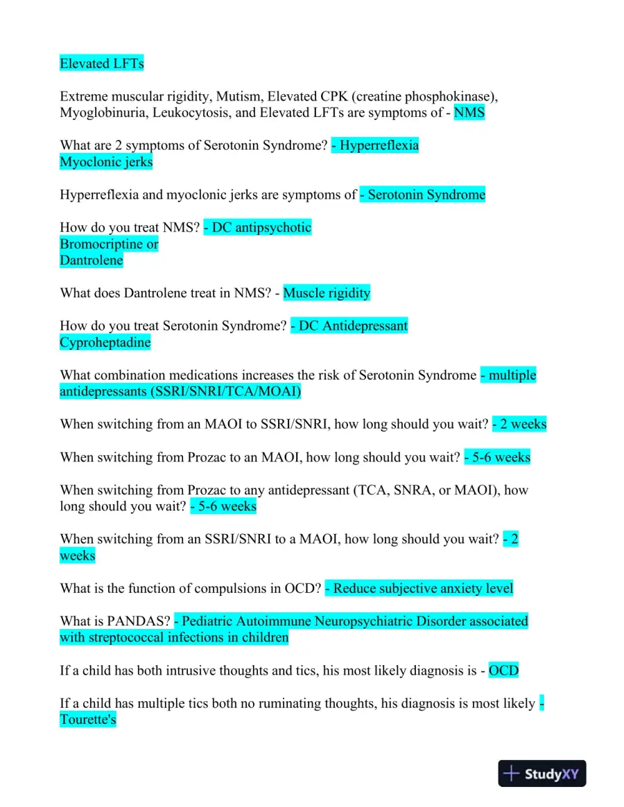 2023 LMR Mental Health PMHNP Certification Review Exam With Answers (520 Solved Questions), page 14
