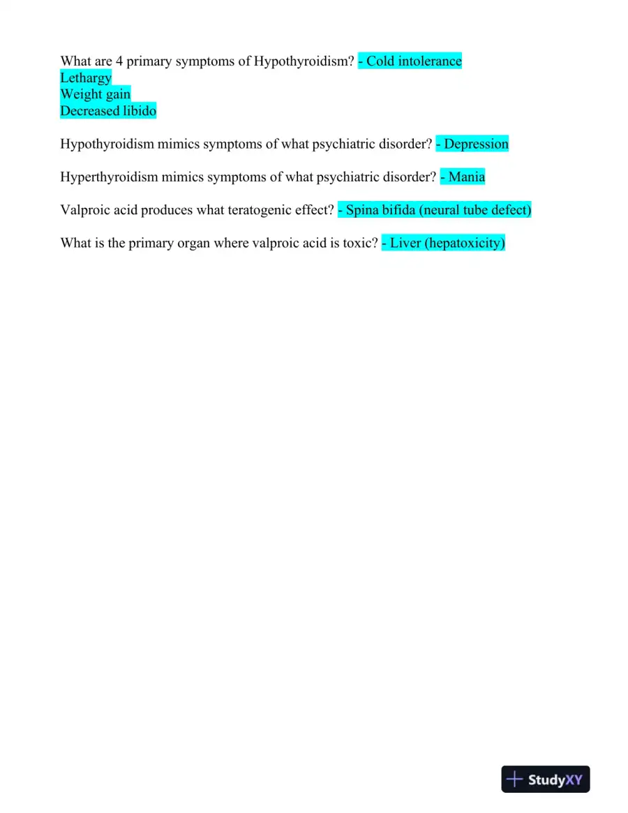 2023 LMR Mental Health PMHNP Certification Review Exam With Answers (520 Solved Questions), page 3
