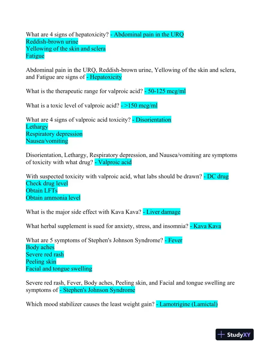 2023 LMR Mental Health PMHNP Certification Review Exam With Answers (520 Solved Questions), page 4