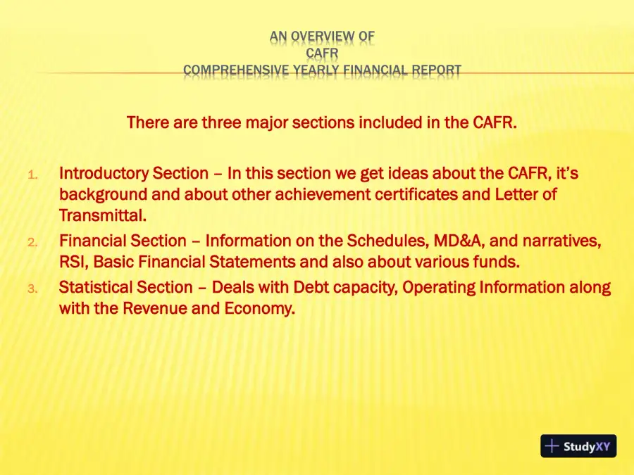 Wide-Ranging Annual Financial Report Presentation, page 3