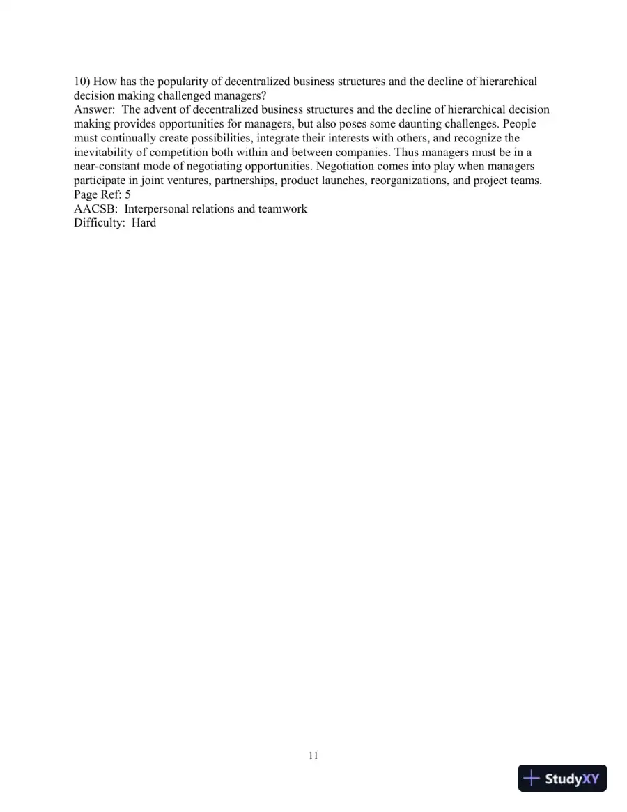 Test Bank for The Mind and Heart of the Negotiator , 7th Edition, page 12