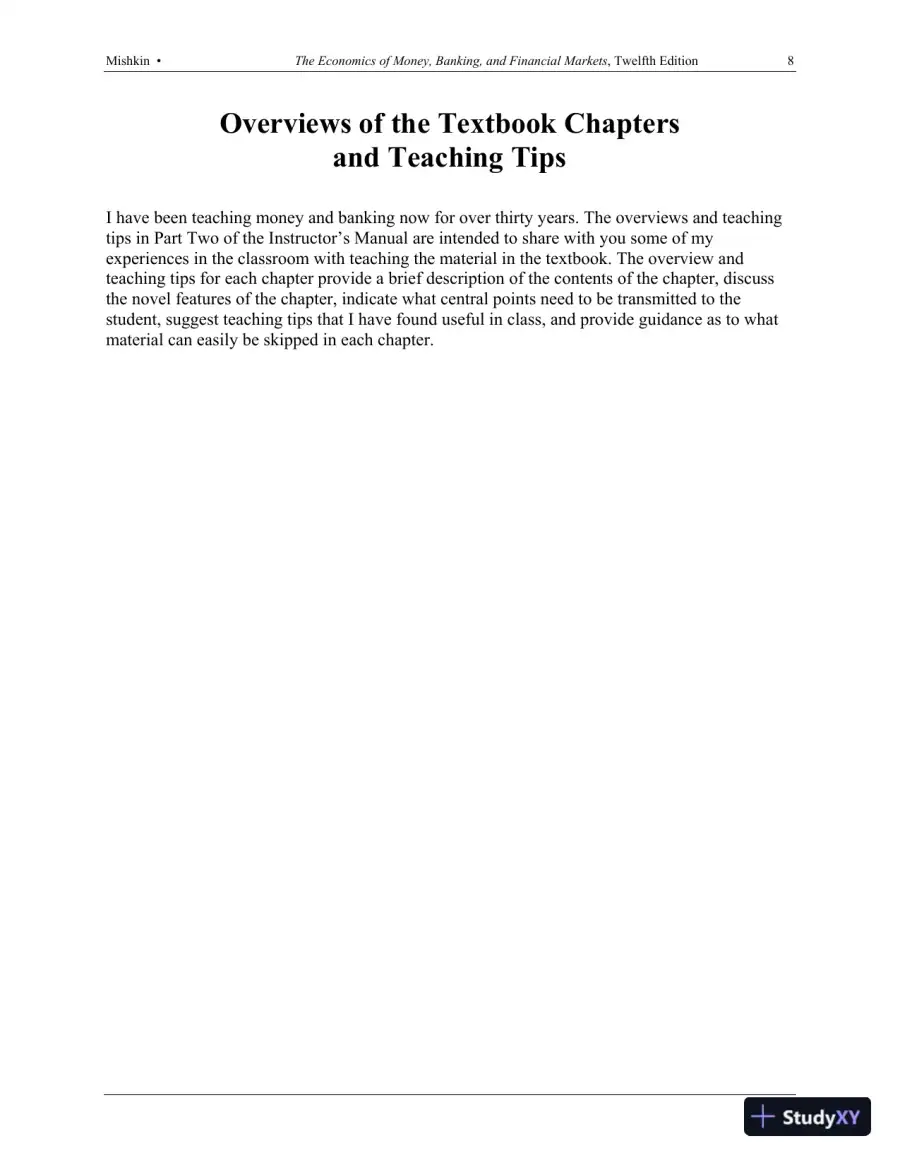 Solution Manual for The Economics of Money, Banking and Financial Markets, 12th Edition, page 7